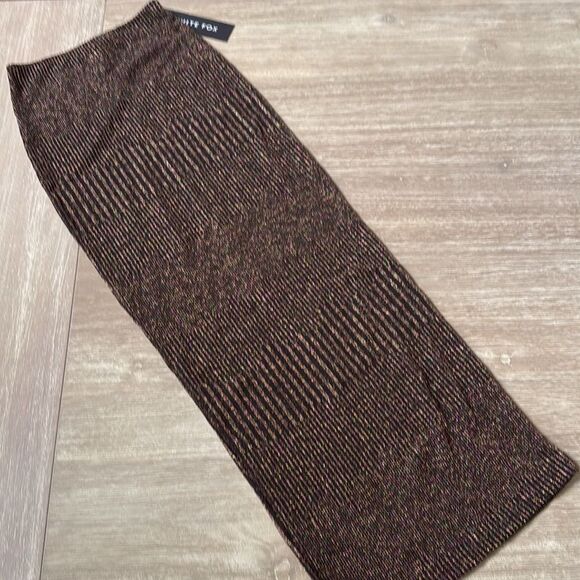 White Fox Never Again Maxi Skirt Bronze XS Nwt - Picture 5 of 6